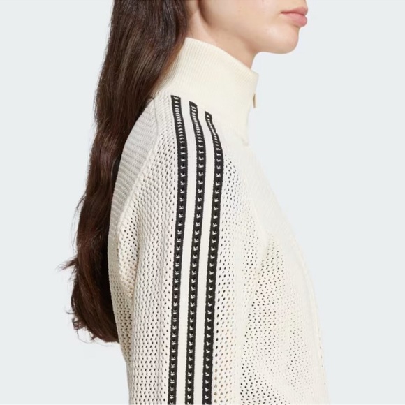 adidas Cream crochet  Track Pants with Black Stripes - Picture 4 of 10